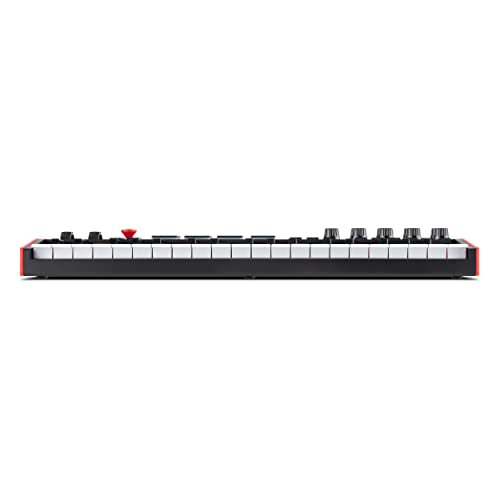 Akai Professional MPK Mini Plus - Teclado Controlador MIDI USB de 37 Mini Teclas con 8 Pads MPC, Secuenciador, MIDI/CV/Gate I/O, Software de Producción y Native Instruments Sound Package