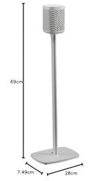 Flexson Soporte de Pie para Sonos One, One SL y Play:1 - Blanco (Par)