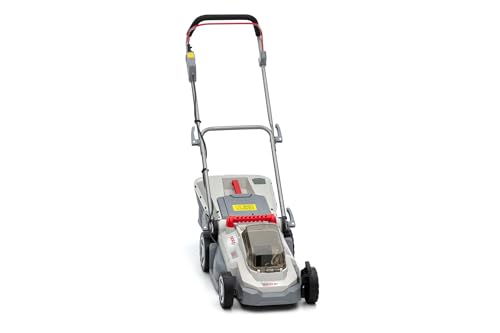 IKRA cortacésped Mulching ICM 2033 con 2X batería y Cargador, Ahorro de Espacio, Superficies de césped de hasta 150m²