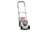 IKRA cortacésped Mulching ICM 2033 con 2X batería y Cargador, Ahorro de Espacio, Superficies de césped de hasta 150m²