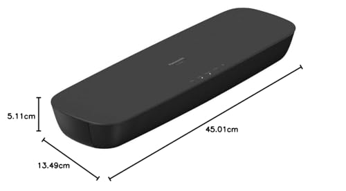 Panasonic SC-HTB200EGK - Barra de Sonido para el Hogar (Conexión HDMI, TV, Inalámbrico y Alámbrico, Home Cinema, 2.0 Canales, 80 W, DTS Digital Surround, Dolby Digital, 80 W, 10 cm) Color Negro