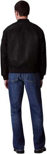 Calvin Klein Cazadora bomber Hombre Jeans Hero con cremallera, Negro (Black), M