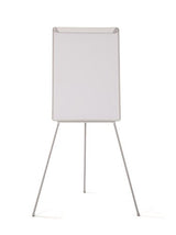 Bi-Office Pizarra Blanca con caballete de trípode basic, pizarra euro 70 x 100 cm, rotafolios con Marco Gris, con bandeja y clip ajustable para bloques