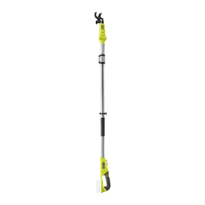 RYOBI - Podadora Telescópica 18V ONE + - Cuchillas Bypass - Capacidad de Corte 32 mm - Cabezal Articulado - Longitud 190 a 270 cm - Se Entrega con Arnés de Hombro (sin Batería ni Cargador) - RY18PLA-0