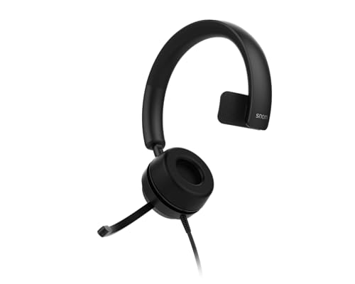 Snom A310M - Auriculares monoaurales para centros de Llamadas y oficinas - Sonido HD, Gran Comodidad, Estructura Ligera, cancelación pasiva del Ruido - Compatibles con teléfonos
