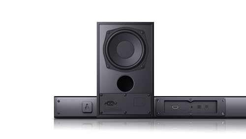Sharp HT-SBW182 Soundbar 2.1 Slim con Subwoofer inalámbrico, Bluetooth con HDMI ARC/CEC, 160W, Audio óptico Digital, AUX, Negro, 74 cm