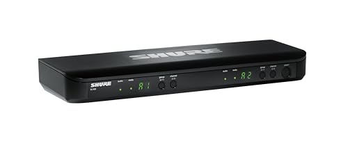 Shure Sistema de micrófono inalámbrico BLX1288/SM31 UHF - Perfecto para iglesia, karaoke, escenario - 14 horas de duración de la batería, alcance de 100 m, incluye micrófonos de mano y auriculares,