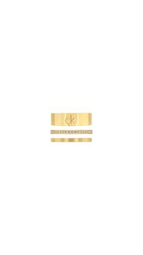 Calvin Klein Set de 3 Anillos para Mujer Colección CK TRIO en Oro Amarillo con Cristales - 35000795D, 56mm, Gold