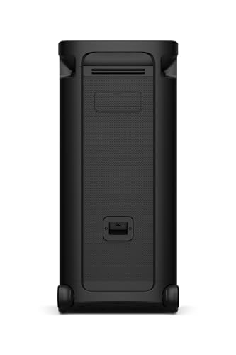 Sony ULT Tower 9AC, Altavoz Bluetooth definitivo para Fiestas, alimentación de Red, 2 Modos ULT Power Sound, Altavoz X-Balanced, iluminación y Sonido 360, entradas de Karaoke, Negro