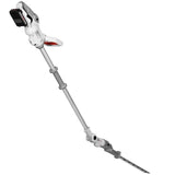 IKRA Tijeras Cortasetos 2 en 1 ICPH 2050 con pértiga telescópica para setos Altos, Incl. batería de 20V, estación de Carga y Cinta de Hombro