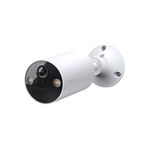 Tapo C410(4-Pack) - Cámara Wi-Fi de Batería para Exterior/Interior, 2K 3MP, 6400mAh, Detección de Personas por IA, Visión Nocturna a Color, No Requiere Hub, Compatible con Panel Solar