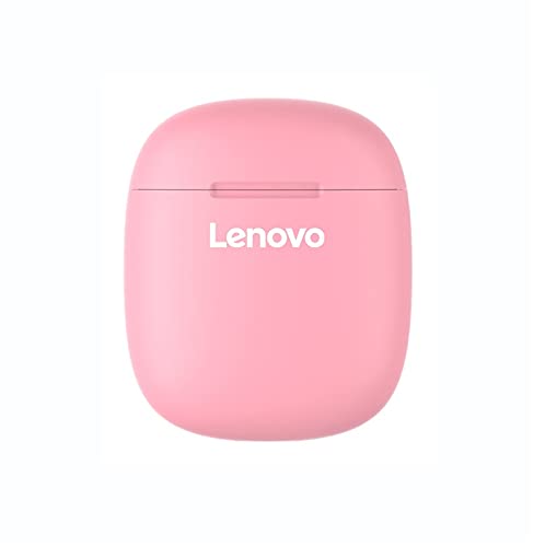 Lenovo HT30 - Auriculares Bluetooth 5 inalámbricos estéreo, Auriculares intraurales con Control táctil, micrófono Integrado, Caja de Carga compacta, Color Rosa