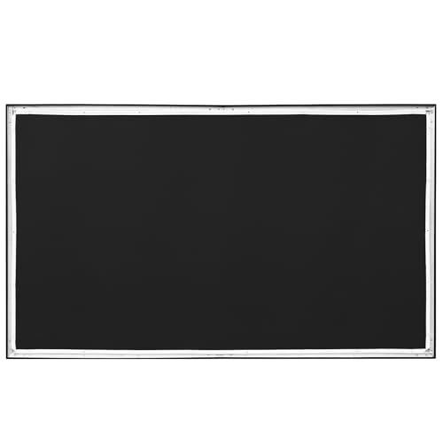 VEVOR Pantalla de Proyector Diagonal 100 Pulgadas de 16: 9, Pantalla de Cine 4K, Proyector Marco de Aluminio, 221 x 124 cm para Películas Portátil Montaje en Pared al Aire Libre, Negro