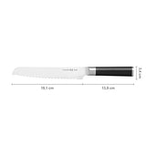 Fiskars Set de cuchillos, Sensei, 5 piezas, Cuchillo chef, Cuchillo pan, Cuchillo Santoku, Cuchillo verduras, Cuchillo para pelar, Acero inoxidable con alto contenido de carbono/plástico, 1025845