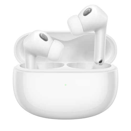 Xiaomi Buds 3T Pro (Gloss White) con cavo USB-C 1m, Connessione Bluetooth 5.2, Canellazione del Ruido Fino a 40dB, Ricarica Wireless, Resistente al Polvere e acqua, Versione Italiana