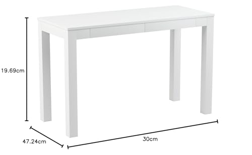 Ameriwood Home Gran Escritorio Parsons con 2 cajones, Blanco