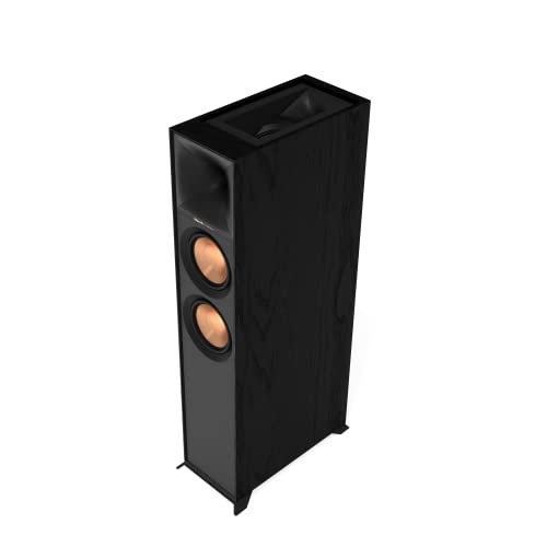 Klipsch R-605FA Black (Unidad) - Altavoz de Suelo Negro con Dolby Atmos - woofer 6.5 Pulgadas
