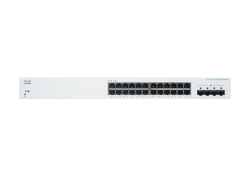 Cisco Switch inteligente Cisco Business CBS220-24T-4G | 24 puertos GE | 4 SFP de 1 G | 3 años de garantía limitada de hardware (CBS220-24T-4G-EU)