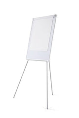 Bi-Office Pizarra Blanca con caballete de trípode basic, pizarra euro 70 x 100 cm, rotafolios con Marco Gris, con bandeja y clip ajustable para bloques