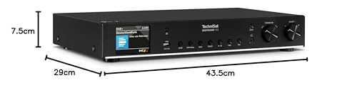 TechniSat DIGITRADIO 143 (V3) - Sintonizador HiFi de Radio por Internet (Radio Digital Dab+, transmisión de Audio Bluetooth, Spotify Connect, Antena de Lanzamiento, Control Remoto, Ancho de 43,5 cm)