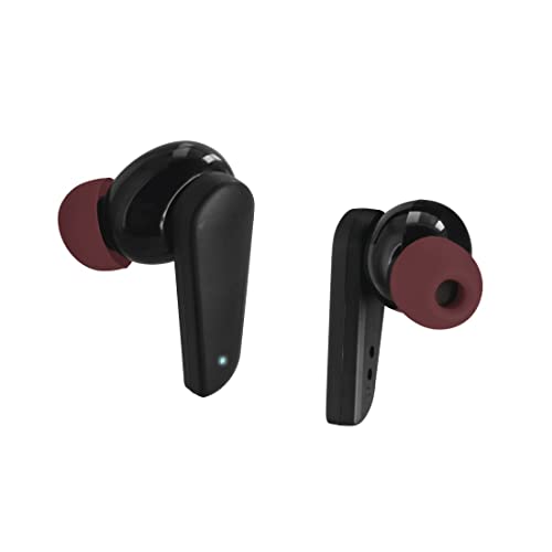 Hama | Auriculares Bluetooth (6h de música, True Wireless, Micrófono Integrado, Sensor táctil, Compatible con Siri y Google Assistant), Color Negro