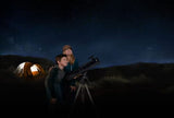 Celestron 21045 PowerSeeker 114EQ Telescopio Reflector Que Incluye Dos oculares, Lente Barlow, trípode Ajustable en Altura y Bandeja de Accesorios de Lujo, Negro