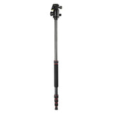 Hama Ramble II Duo - Trípode para cámara 2 en 1 y Soporte para teléfono móvil con Soporte para teléfono móvil, trípode Estable y Ligero de Carbono, trípode para Fotos de 3 Posiciones Extensible máx.