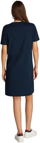 Tommy Hilfiger Vestido Tipo Camiseta de Algodón para Mujer, Azul (Dark Night Navy), XXL