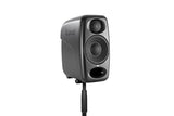 IK Multimedia iLoud Micro Monitor Pro - Par - Monitores de estudio compactos, de 2 vías, biamplificados, altamente portátiles y controlados digitalmente. Incluye micrófono ARC. Color negro.