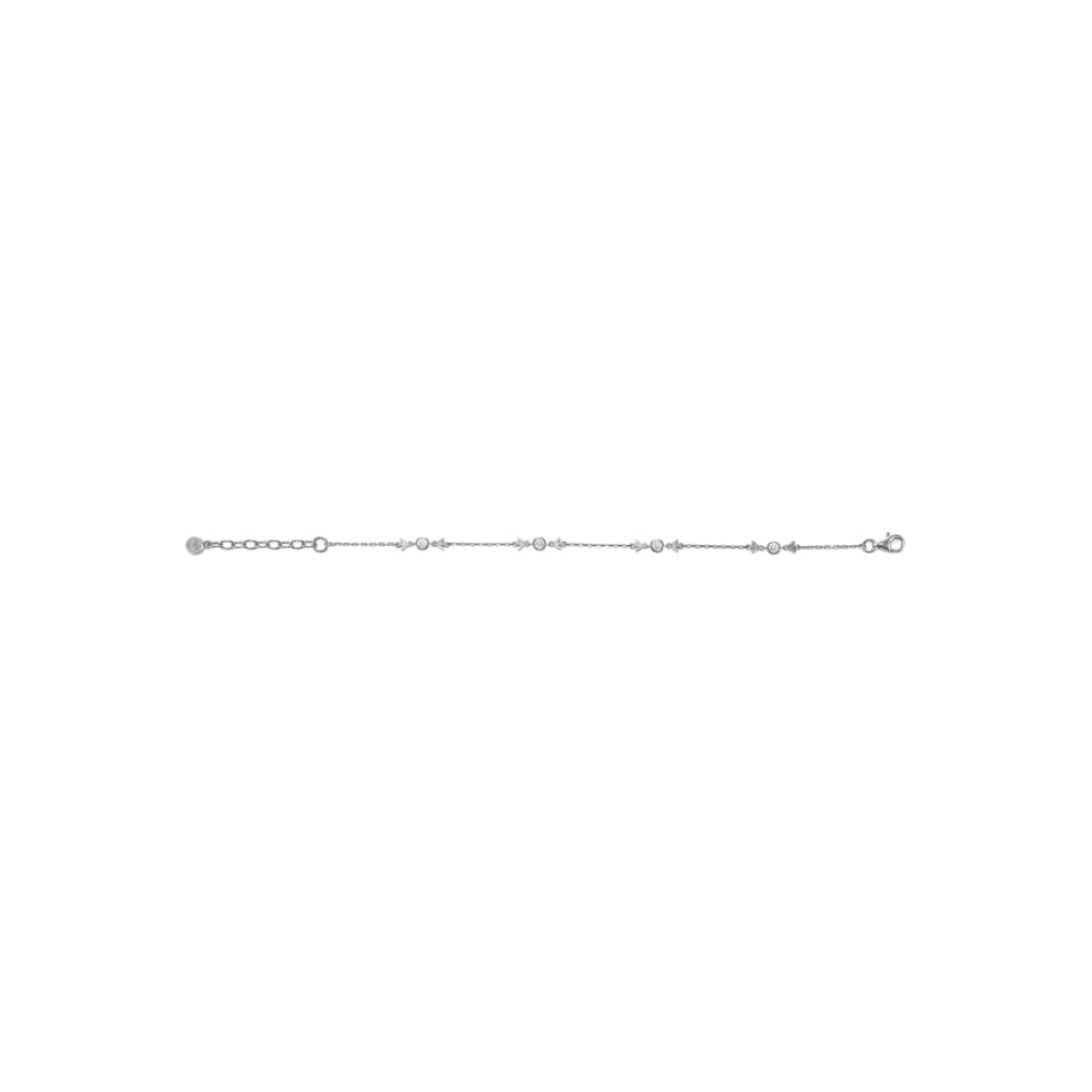 Emporio Armani Pulsera de plata de ley para mujer, EG3616040, Eine Grösse, No es una piedra preciosa, Plata plomo