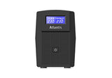 Atlantis A03-HP1003 - Fuente de alimentación ininterrumpida de Onda sinusoidal Pura 800VA 480W Line Interactiva, Pantalla LCD, Puerto USB-HID, 2 Salidas Shuko + Cable de alimentación, 1 batería