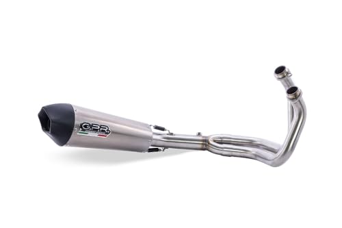 Tubo de escape marca GPR compatible con KTM LC 8 Super Adventure 1290 R 2021-2024, GPE Ann. Titanium, escape completo homologado, suministrado con db killer extraíble, catalizador y colector