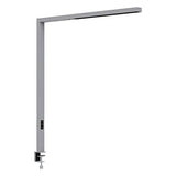 MAUL MAULsirius 8259395, Lámpara de pie con pinza y detector de movimiento, regulable, sensor de luz diurna, para oficina, estación de trabajo, pinza de mesa, 8750 lúmenes, color plateado