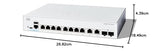 Cisco Switch inteligente Catalyst 1200-8T-E-2G, GE de 8 puertos, PS externa, combo GE 2x1, protección limitada de por vida (C1200-8T-E-2G)