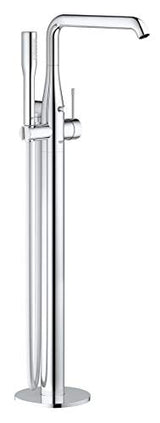 Grohe Essence - Grifo de bañera con sistema de montaje en suelo, teleducha Grohe Euphoria Cosmopolitan Stick, ángulo de giro ajustable a 0°, 150° o 360°, aireador Grohe AquaGuide (23491001)