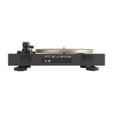 JBL Spinner BT, Tocadiscos Bluetooth con AptX-HD, cabezal extraíble, plato de aluminio y transmisión por correa, cartucho magnético móvil preinstalado, en negro y dorado