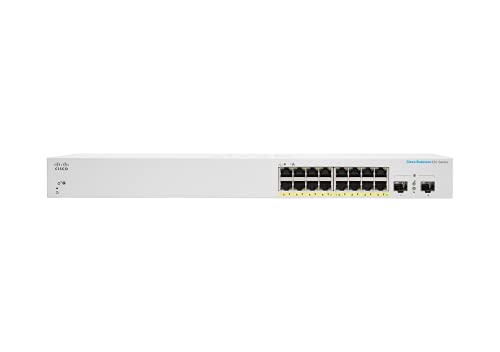 Switch inteligente Cisco Business CBS220-16P-2G | 16 puertos GE | PoE | 2 SFP de 1 G | 3 años de garantía limitada de hardware (CBS220-16P-2G-EU)
