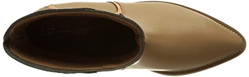 L37 HANDMADE SHOES Botines I Cuero Natural I Zapatos Hechos a Mano I Cómodo y Elegante I Here Comes The Rain I, Bota de Tobillo Mujer, Marrón Claro Dorado, 38 EU