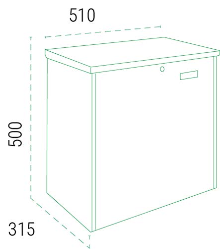 ARREGUI Bigpack Base EP2104 Individual de Paquetería Acero Grandes (Paquete Máximo: 46x45x24 cm) | Buzón para Compras Online | Negro | 50x51x31,5 cm