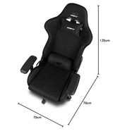 DRIFT GAMING DR110 - Silla Gaming Profesional, Tejido Fabric Alta transpirabilidad, reposabrazos 4D, Ruedas silenciosas, pistón Clase 4, inclinación, cojín Lumbar y Cervical, Color Negro