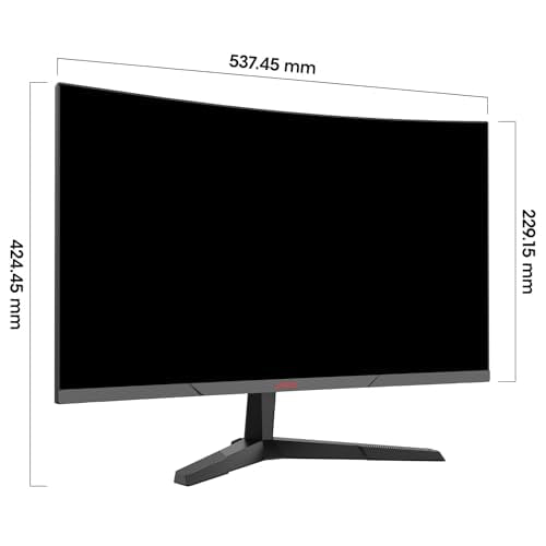 KOORUI 24E6CA Monitor Gaming Curvo 24 Pulgadas, 180HZ, 1ms, 1500R, HDR, VA 3000:1, FHD 1920x1080, 2xHDMI 2.0, DP 1.2, Adaptive Sync, Eye Care, VESA 100x100mm, Inclinación Ajustable