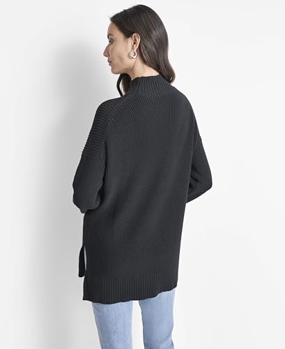 DKNY Logo Printed Shaker Sudadera, Negro, M para Mujer
