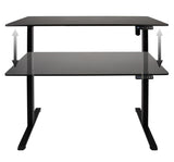 Konix Escritorio Gaming Elevate Ajustable de pie o Sentado 120 x 60 x 73-118 cm en Forma de T - 3 Alturas Ajustables - Estructura metálica - Negro