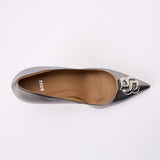 BOSS Janet_Pump90_LMNSBB, Bomba Mujer, Silver, 35 EU