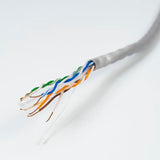 PNI Cable UTP CAT6 CU057 de cobre 0,57mm de 4 pares para internet y sistemas de vigilancia, rollo 305m