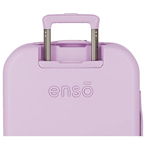 Enso Cute girl Maleta de cabina Morado 40x55x20 cms Rígida ABS Cierre TSA integrado 37L 3,22 kgs 4 Ruedas dobles Equipaje de Mano