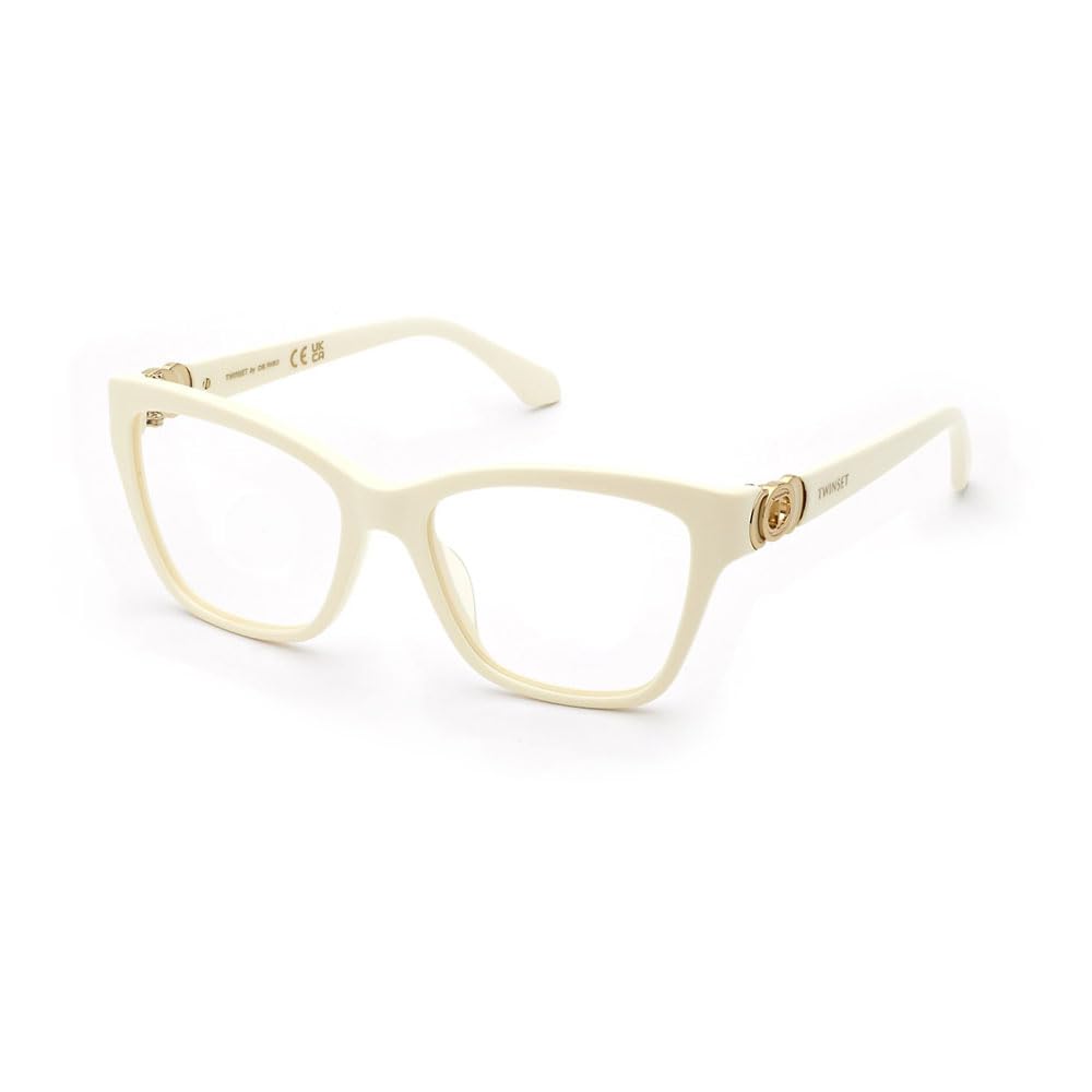 TWINSET VTW072 Gafas, Shiny Full Ivory, 53 para Mujer