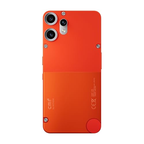 CMF Phone 2 Pro 128GB – Smartphone 5G Libre con cámara de 50 MP y Zoom 20x, Pantalla AMOLED FHD+ de 6,77" 120 Hz, Gran Batería de 5000 mAh de Larga duración y Nothing OS 3.2 – Naranja