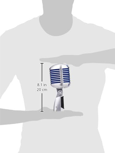 Shure Super 55 Deluxe Vocal Micrófono dinámico supercardioide vintage, icónico, sonido clásico