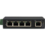 StarTech.com IES5102 - Switch industrial de 5 puertos RJ45 (Ethernet 10/100, no gestionado, montaje en carril DIN certificado IP30), negro